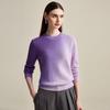 Zhaojun Women's Gradient Pure Cashmere Round Neck Thick Knit Sweater