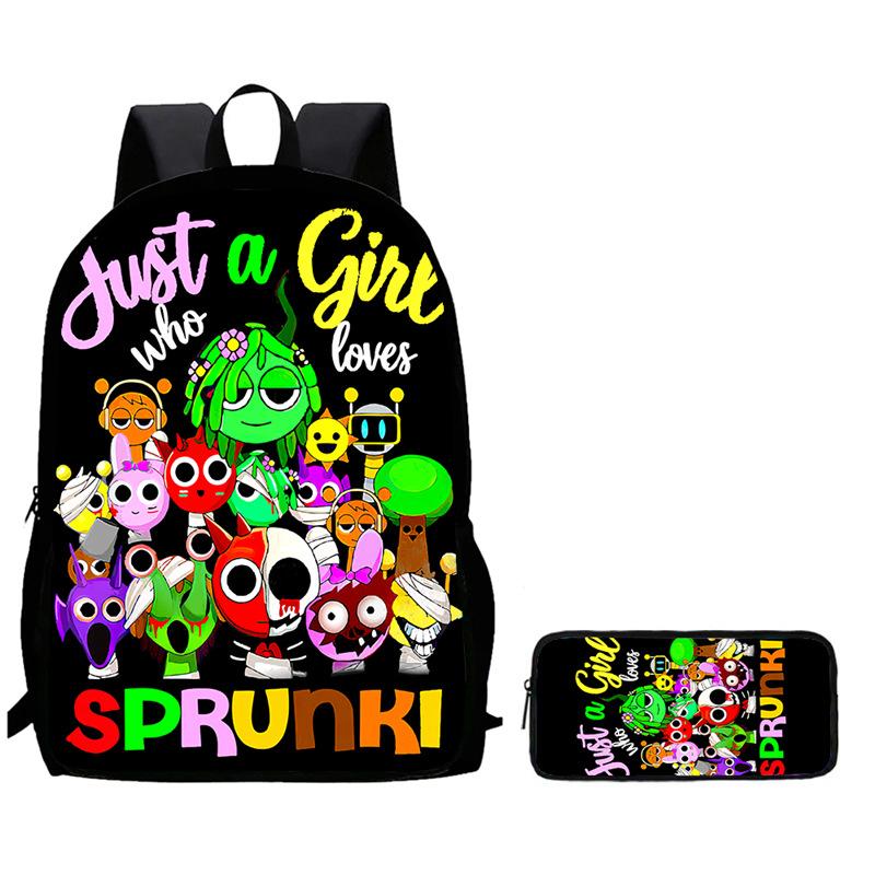Rhythm Box Sprunki Spel Anime Rugzak Student Schooltas Computer Tas