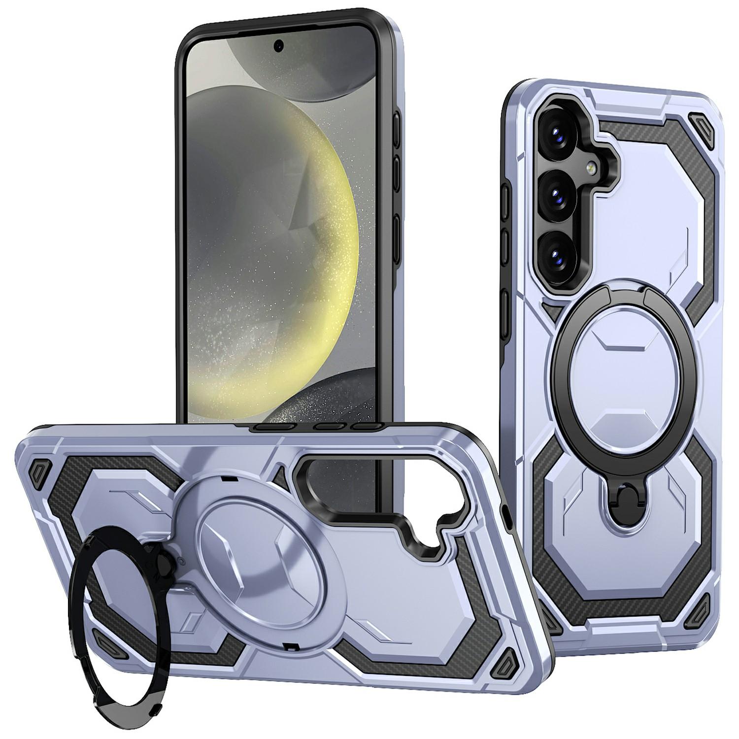 For Samsung Galaxy A17 4G / A17 5G Magnetic Case Ring Kickstand PC + TPU Hybrid Phone Cover