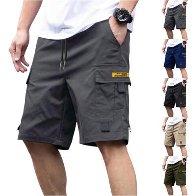 Pantalones Cortos Deportivos Ligeros con Cordones Casuales y de Moda para Hombre - Pantalones de Trabajo Multibolsillo para Hombre