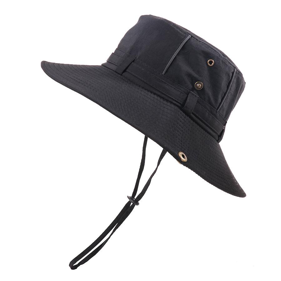 Tooling Bucket Hat Summer Outdoor Men's Sun Hat Light Breathable Flip Button Cowboy Hat Climbing Waterproof Sun Protection Hat