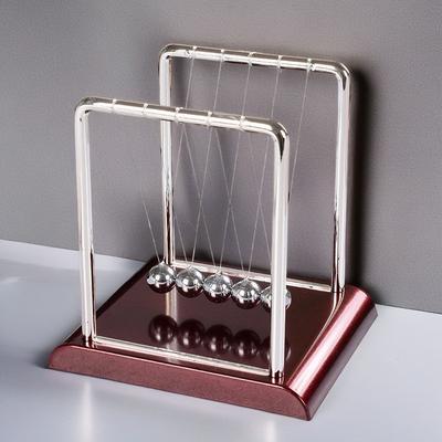 Newton Cradle Balance Ball 5 Physical Swinging Magnetic Balls Newton Pendulum for Educational Science Office Desk