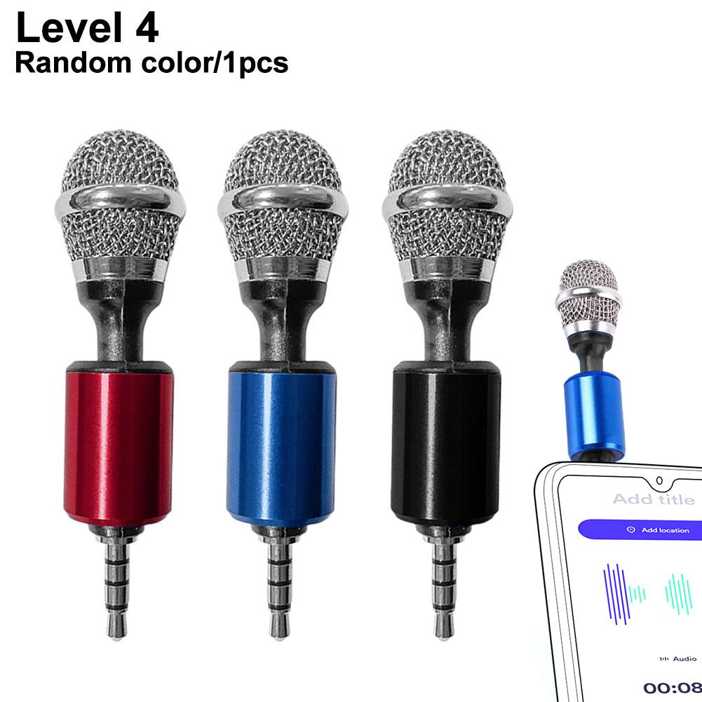 Foldable Mini Phone Microphone 3-pin Plug Wireless Recording Microphone Stereo Studio Mic KTV Karaoke For Android Phone