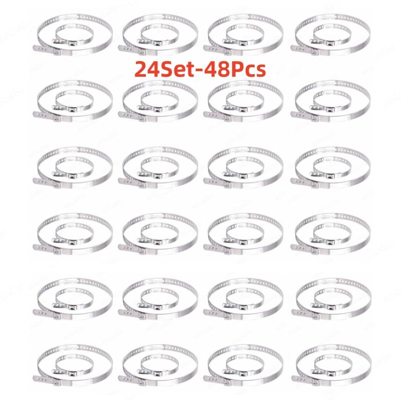 1-18Pcs Universal Stainless Steel Shaft CV Joint Boat Crimp Clamps Kit Driveshaft Cv Boat Clamp 11-11Mm 11-111Mm Adjustable
