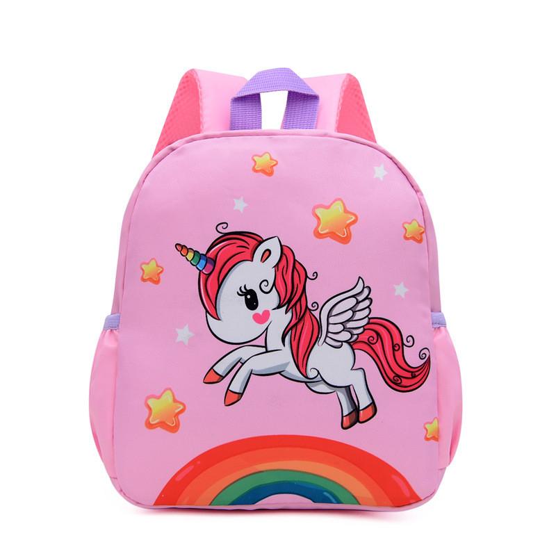 Mermaid Cartoon Dinosaur Unicorn Printed Backpack Suitable For Kindergarten