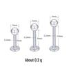 Stainless Steel Electroplated Multi-Color Ball Flat Base Lip Stud Jewelry