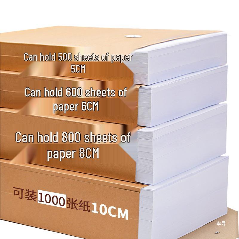 100 Thick Kraft Manila Envelopes - Document Bags, Large Capacity, Contract Storage