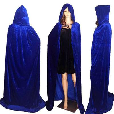Hooded Thicker Unisex Cloak Coat Extra Long Lace Up Halloween Cape Medieval Costume