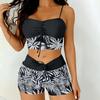 Women's Two-Piece Fashionable Sexy Bikini With Padded Cups And Underwire-Free Swimsuit