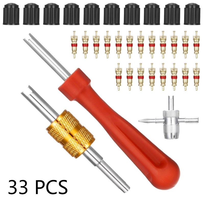 1 Set Bil Däckventil Kärna Borttagningsverktyg Insats Borttagningsverktyg För Bil Cykel Motorcykel Hjul Ventil Kärna Nyckel Skruvmejsel