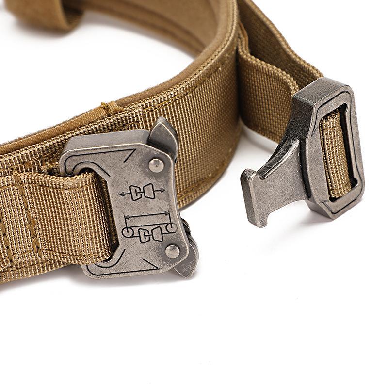 Big Dog Training Collar Pet Collar Military Dog Collar Medium and Large Dog Outdoor Training Dog Leash Tactical Collar