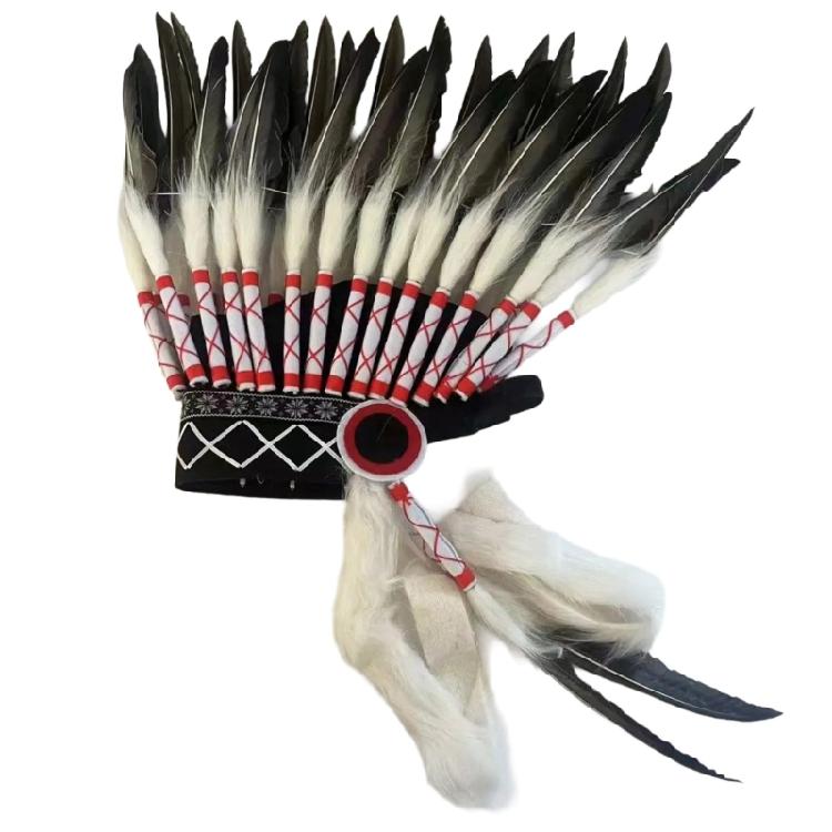 Indianischer Häuptling Stirnband Karneval Feier Stirnband Fetter Dienstag Feder Haarreif Bühnenauftritte Requisiten Kopfschmuck