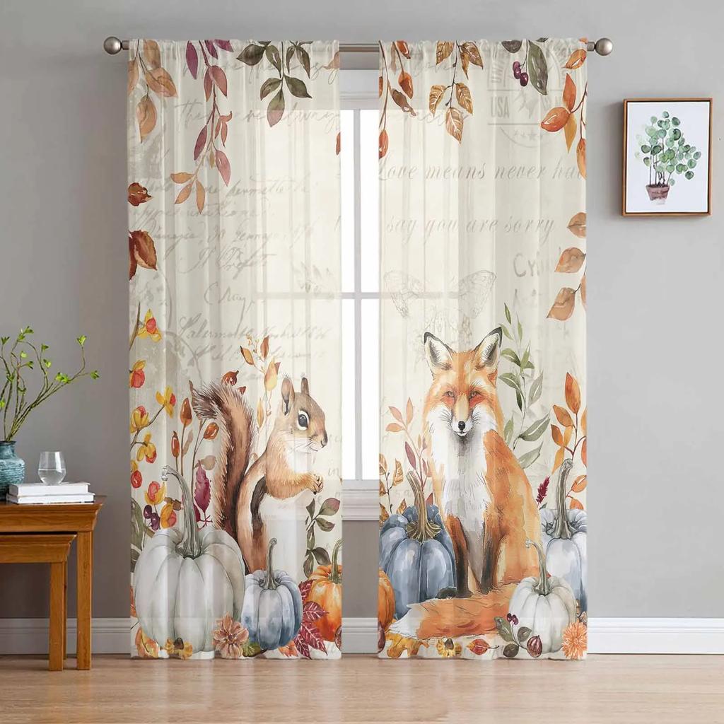 Gelber Papagei Sonnenblume Retro Transparente Vorhänge zur Wohnzimmerdekoration Fenstervorhang Küche Tüll Voile Organza Drapierungen