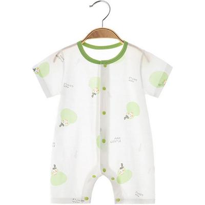 Mesh Pattern Full Snap Short -sleeved Rompper Size 90, Korea Best Childrens Clothes