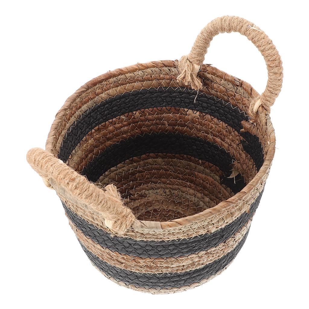 Large Capacity Wicker Storage Basket Handmade Rattan Ganizing Bin Plant Pot Holder Towel Container Produce Hamper Toy