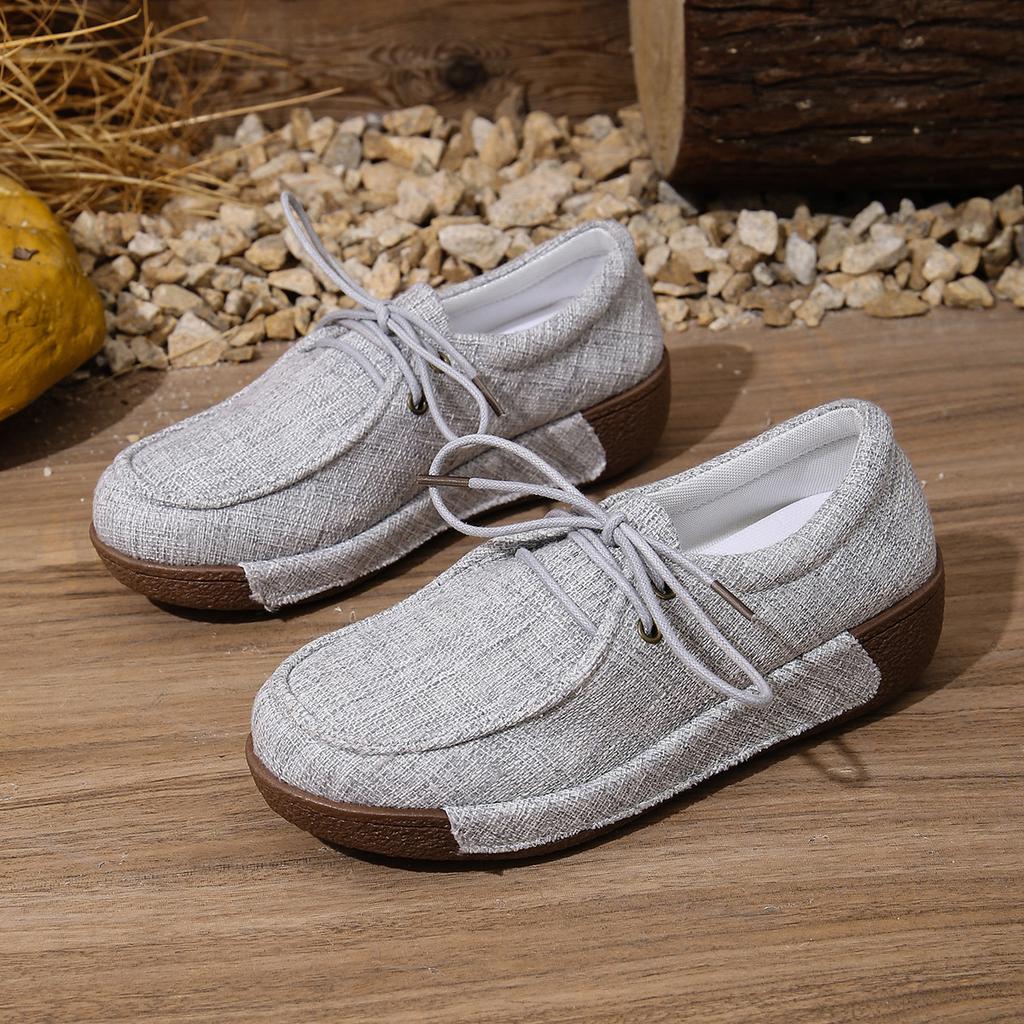 Scarpe basse casual a tinta unita di taglia grande, comode e leggere, scarpe per piedi pigri