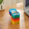 4 Times a Day Weekly Pill Case 28 Compartment Pill Dispenser Rainbow Pill Organizer  Fish Oils