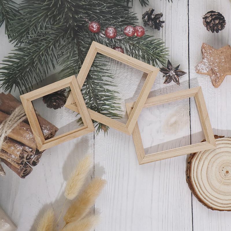 1/12 Dollhouse Miniature Wood Photo Frame Simulation Furniture Model Accessories