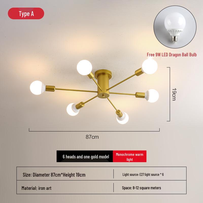 Nordic LED Ceiling Light: Modern Minimalist Design for Bedrooms & Living Rooms