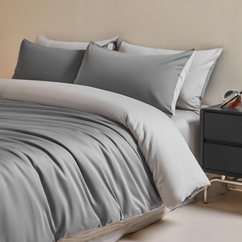 Four-Piece Premium Xinjiang Long-Staple Cotton Bed Set: 100% Pure Cotton Duvet Cover, Sheet, and Fitted Sheet - Nantong Home Textiles