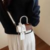 Niche Design Splicing Contrasting Color Portable Small Square Bag Women's New Temperament Fashionable Shoulder Messenger Bag