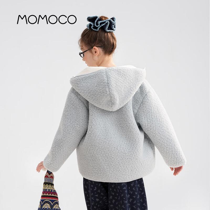 MOMOCO Girls' 2025 Winter Fashion Korean Style Plush Jacket