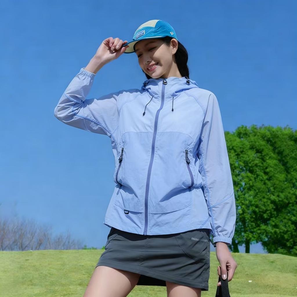 Summer Vinyl Brim Sunscreen Clothing Casual Sports Thin Cold Travel High UV Protection Skin Clothing Couple Models