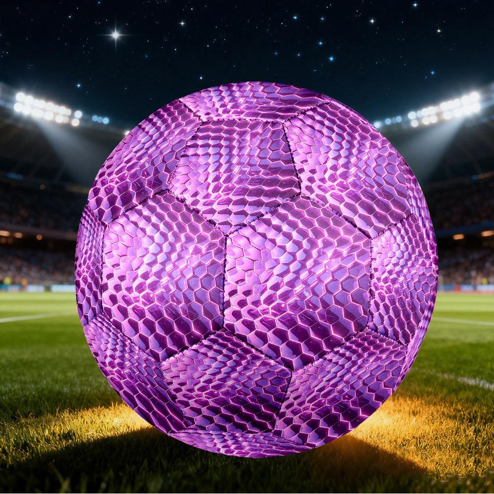 1pc Purple Honeycomb Size 5 Soccer Ball Professional Match Training Football Indoor &Outdoor Sports Ball Lightweight Durable C6556