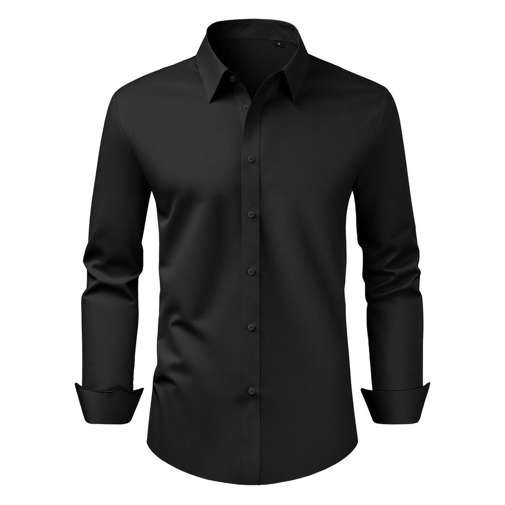 Men's Button Up Shirt, Mens Long Sleeve Wrinkle-free Button Down Dress Shirts, Slim Fit Soft Stretch Fabric for Business Casual or Formal, Work,