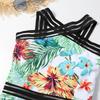 New Ladies One-piece Bikini Personality Printed Ruffle Bikini Swimsuit