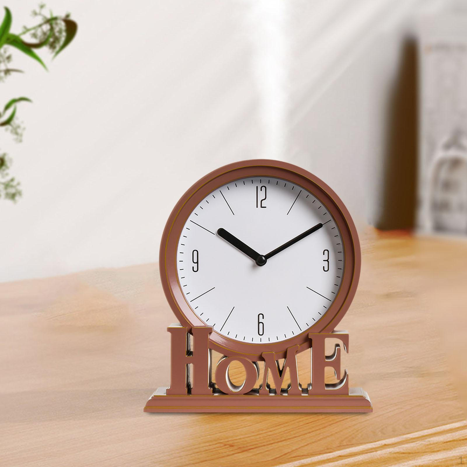 

Настільний годинник Не цокаючий Тихий Домашній Декоративний Легко читати Камінний Офісний Настільні годинники для Готелю B-Brown