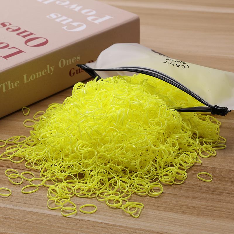 Dětské gumičky do vlasů Odolné, nepoškozující elastické gumičky pro děti, krabička 1000 kusů