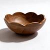 Décorations de Maison Rustique Moderne 10 Pouces Bol à Fruits et de Service en Bois d'Acacia Moyen Bol Décoratif en Bois Festonné