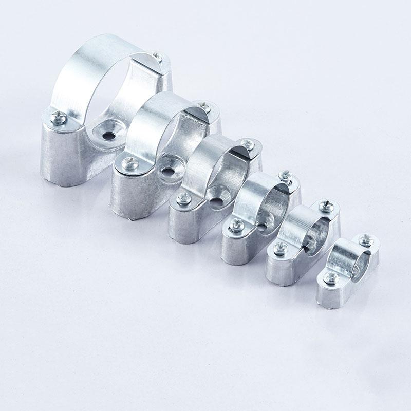 2 PIÈCES Diamètre 16/20/25/32/38/50mm Serre-tube à trou unique Fixation murale Boucle de selle pour tube en aluminium Kit de fixation Avec vis