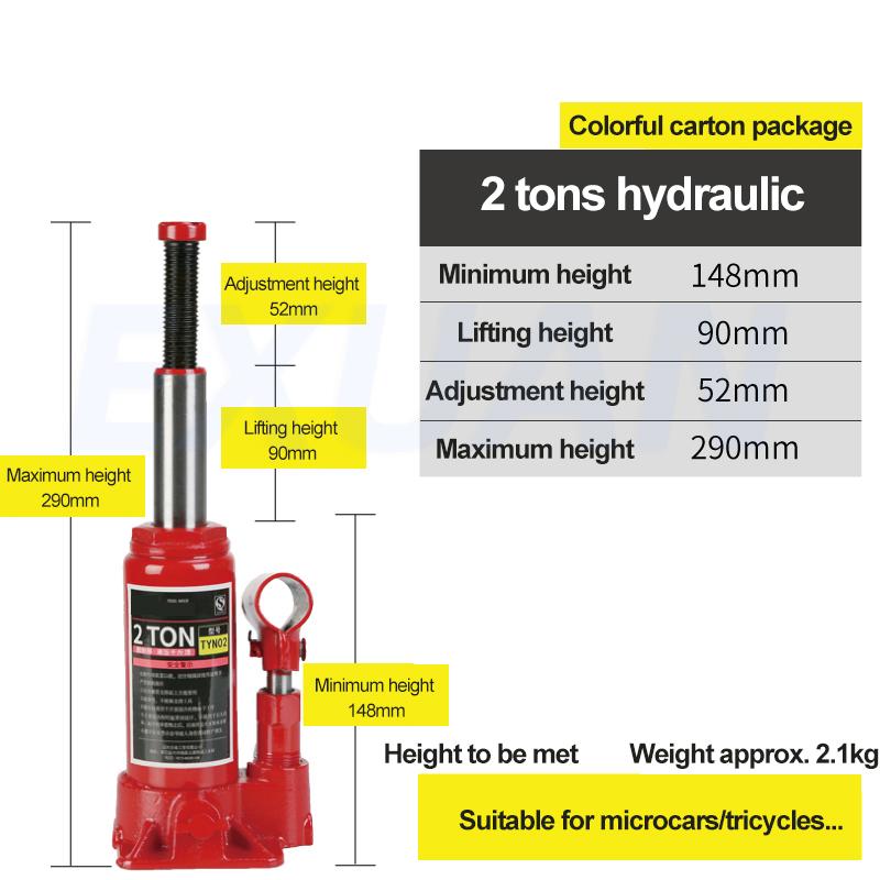 

Car Vertical Hydraulic Jack 2T/3T/5T/6T/8T/10T/16T Vertical Hydraulic Lifting Jack Off-road Vehicle Jack Tire Change Tool 2 Tons