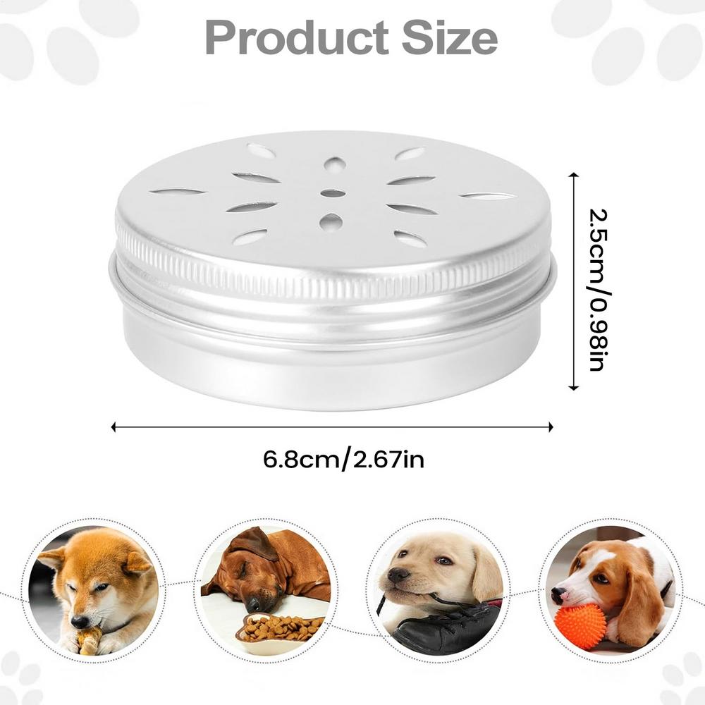 Dog Scent Training Kit 60ml Cans With Hollow Lids 10 Pieces Pet Odor Metal Training Box For Canine Doggy Puppy Medium Large Home