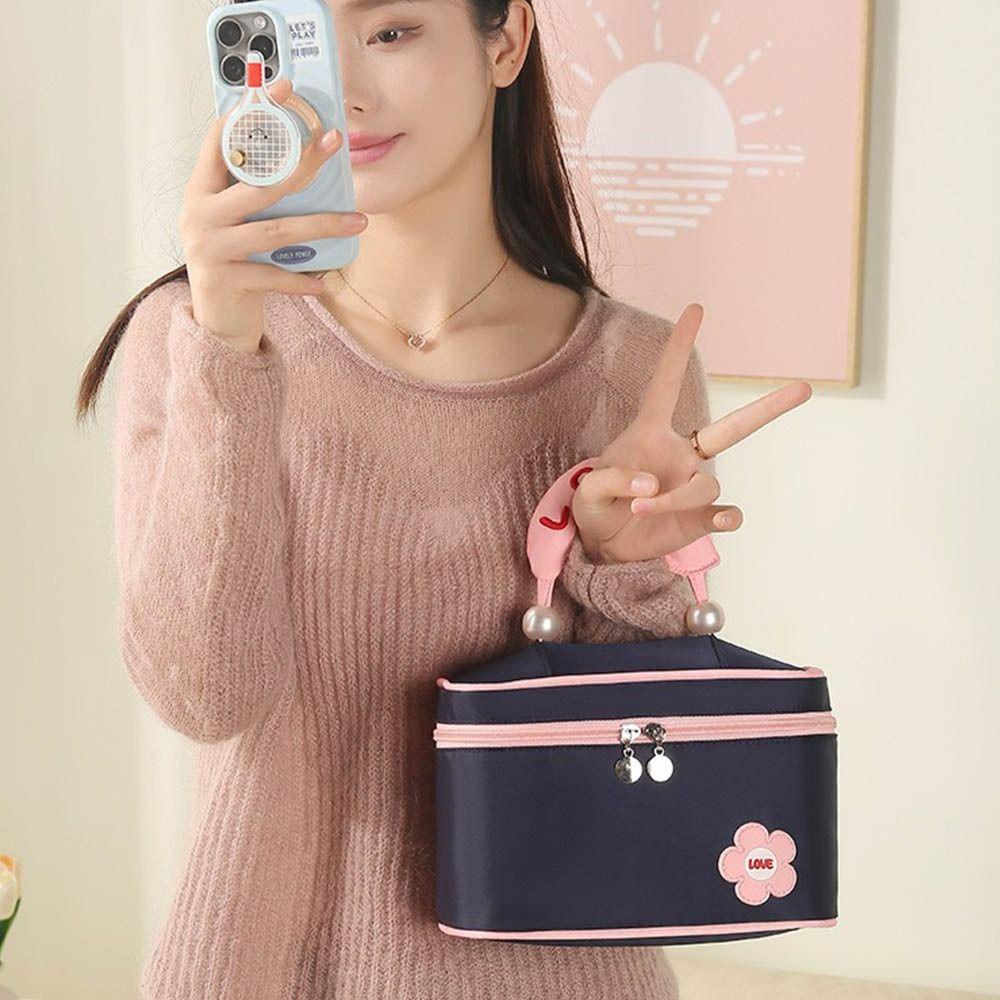 Large Capacity Handheld Cosmetic Bag Square Travel Toiletry Bag Fashion Wash Bag Travel