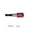3-Piece Red Quick-Release Self-Locking Hex Shank Magnetic Screwdriver Extension Adapter Set