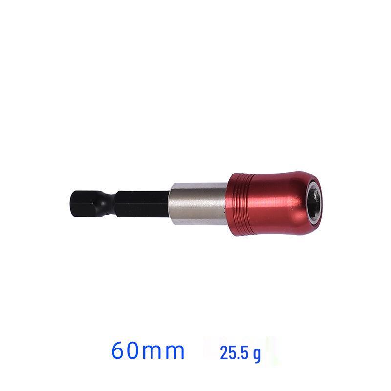 3-Piece Red Quick-Release Self-Locking Hex Shank Magnetic Screwdriver Extension Adapter Set