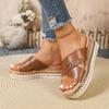 Thick-Soled Women Slippers  New Open-Toe Sandals Buckle Thick-Soled Shoes Lightweight Platform Slippers Slides Women
