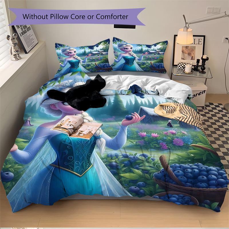 Elsa Garden Print 3Pcs Bedding Setduvet Cover With 2 Bedropillowcase Home Birthday Gift
