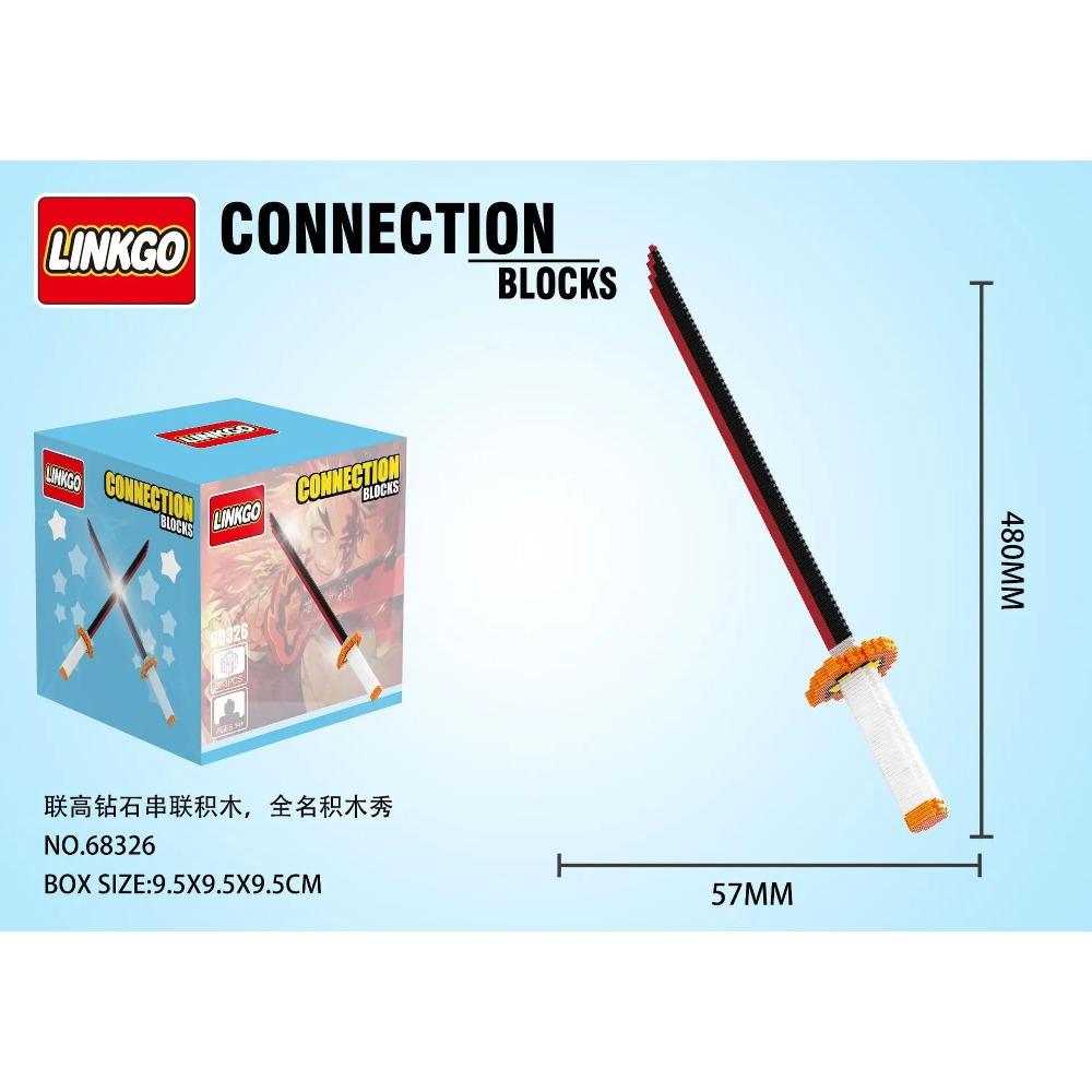 Linkgo Anime Connection Stavebnice Goku Luffy Demon Slayer Nezuko Stitch Pikachu Sasuke 3D Model Mini Cihlová Figurka Hračky