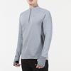 Nike Sports Logo Solid Color Stand Collar Long Sleeve T-Shirt Men Tops Light-Grey DD5663-084