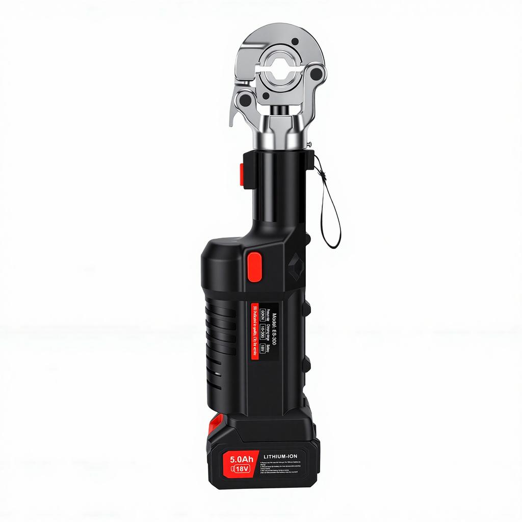 Electric Hydraulic Crimping Tool 12 Ton 6AWG To 600MCM Rechargeable Digital Display Wire Lug Crimper for Copper