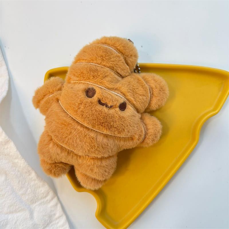 1/2 Pcs Creative Cute Ginger Plush Doll Toys Keychain Pendant Bag Hanging Decoration Backpack Charm Birthday Gift Couple Keyring