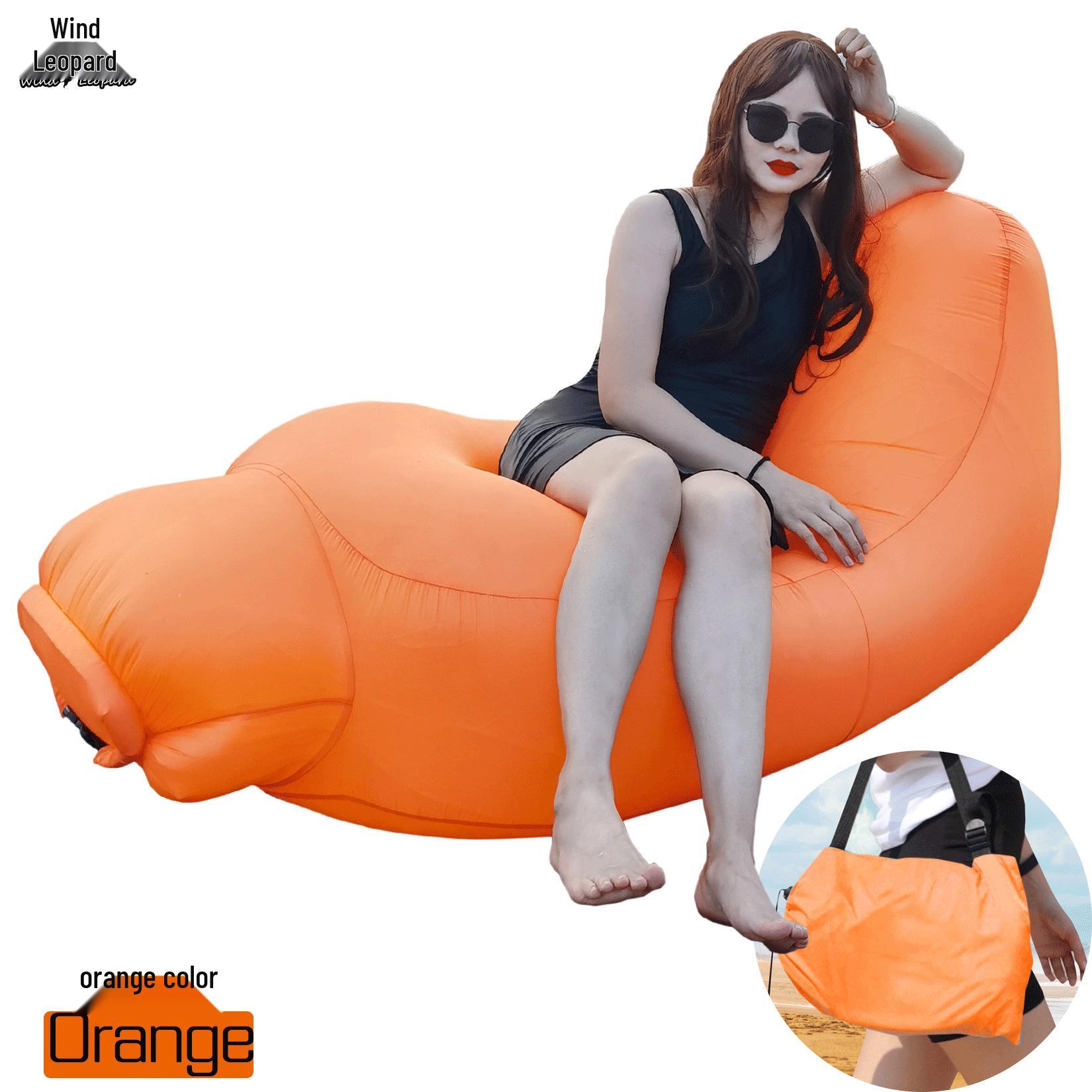Portable Anti-Rollover Inflatable Sofa Bed for Outdoor Camping