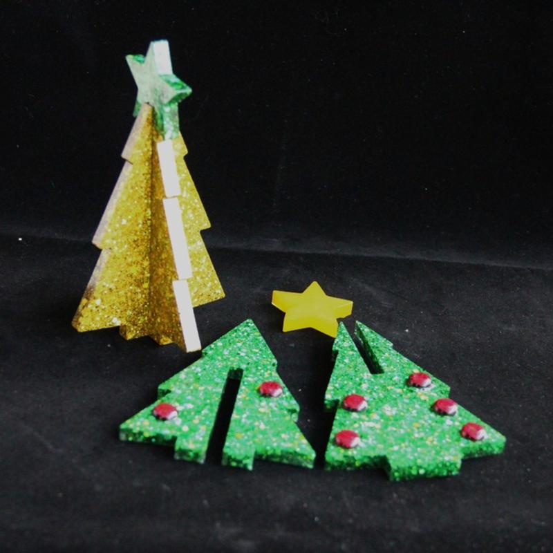 Christmas Tree 3D Puzzle Ornament Silicone Mold Perfect for Handcrafting Christmas Decorations for Home or Office