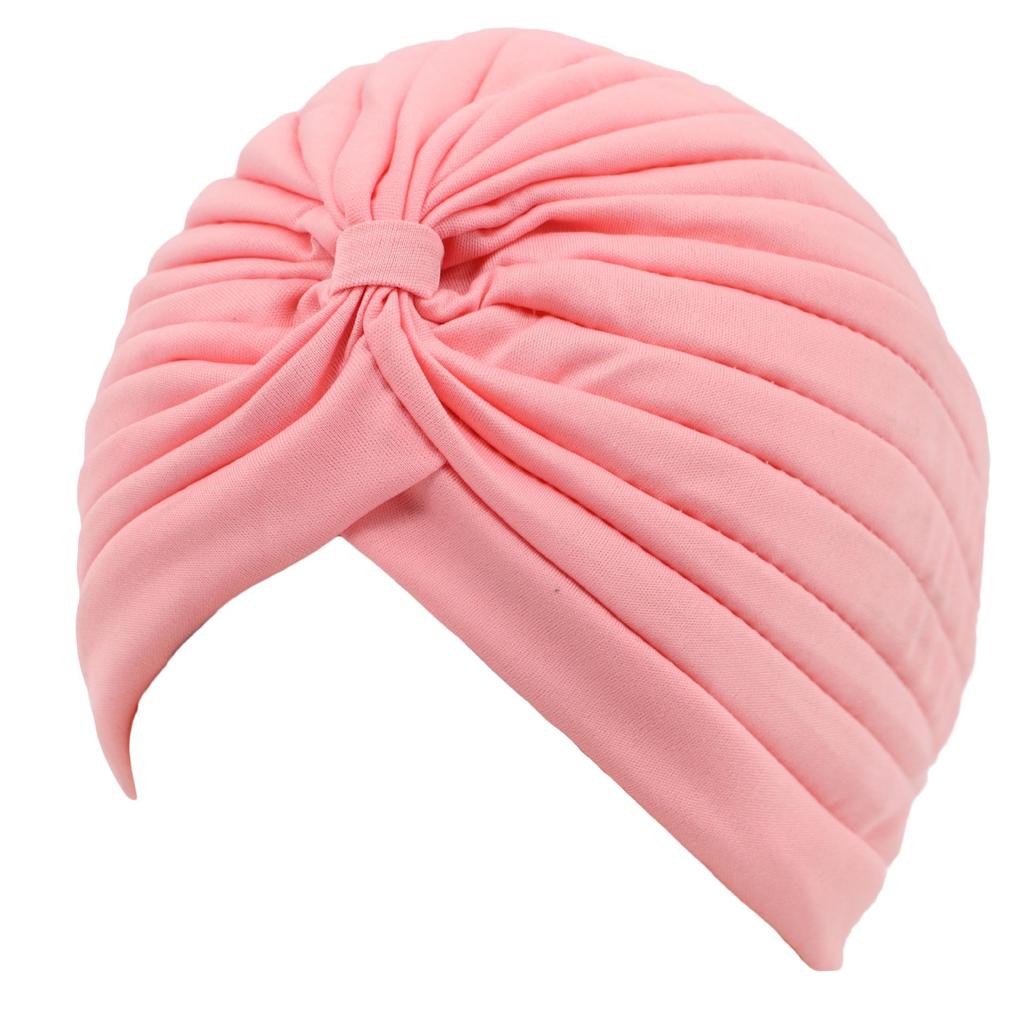 Versatile Solid Color Women's Baotou Hat with Striped Bottom