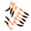 10Pcs Fishing Soft Lures Double Tails Design Soft Vivid Lifelike Appearance Spiral Stripe Fishing