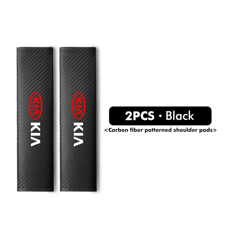 For KIA Car Carbon Fiber Seat Belt Cushion Safety Belt Shoulder Protector Pad Auto Accessories Spectra Sedona Cadenza Proceed